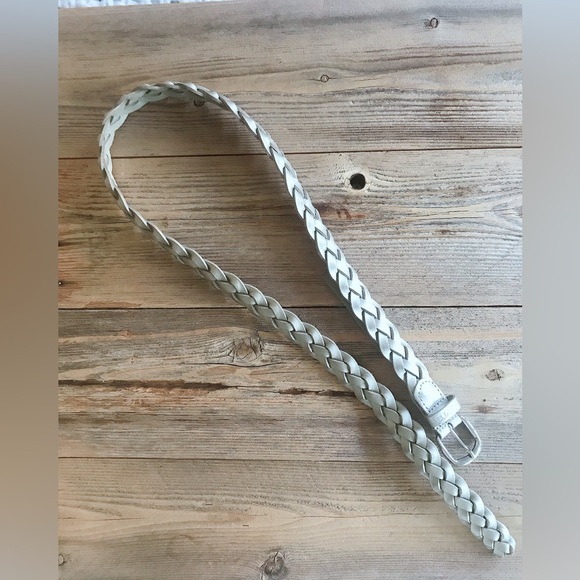 Levi’s 100% Silver Leather Braided Belt - Picture 3 of 4